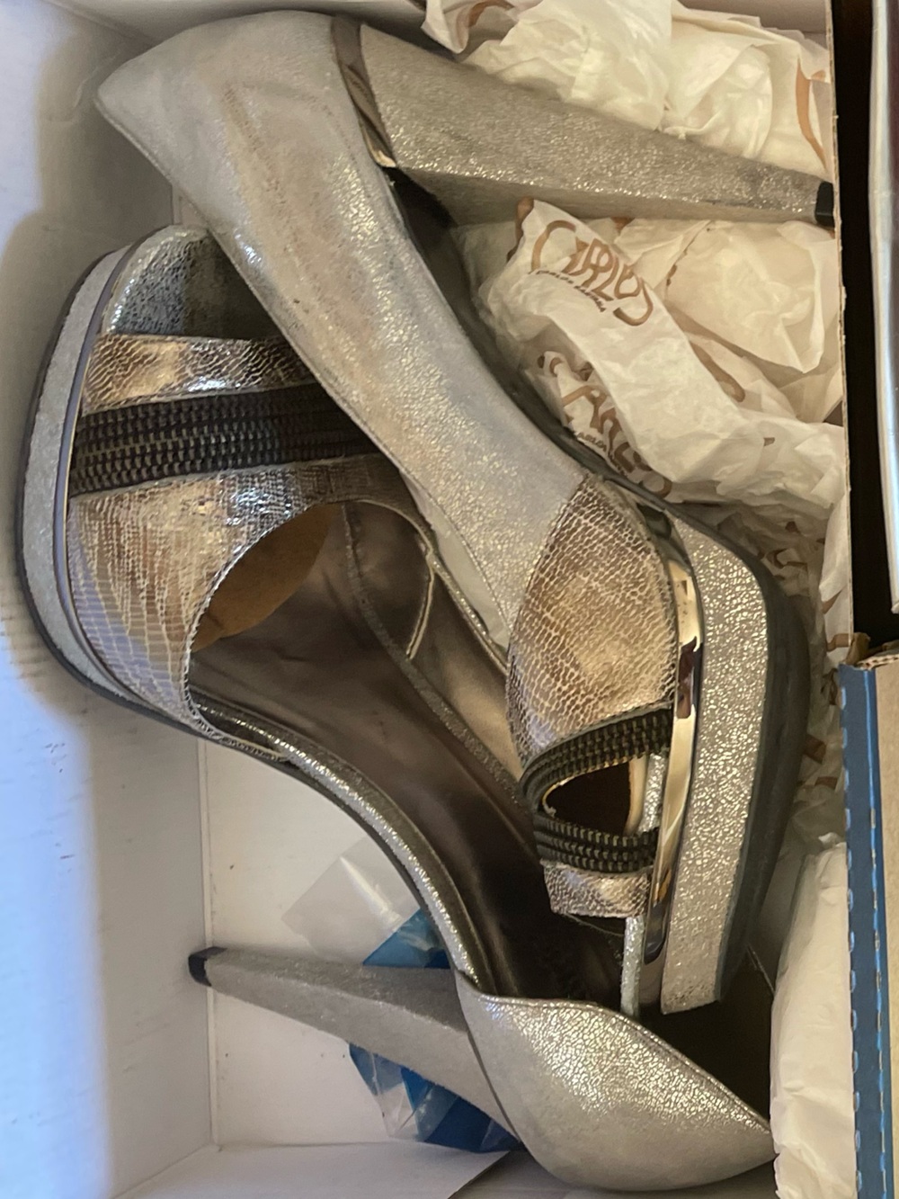 Carlos Santana Pewter Heels